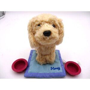 American Girl HONEY Golden Retriever Puppy Dog 2012 Retired 2‎ Bowls and Blanket